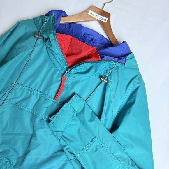 Vintage 90's Columbia Sportswear Pullover‎ Quarter Button Windbreaker Jacket L - Picture 1 of 9